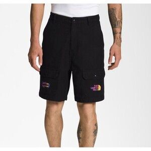 The North Face Valley Cargo Shorts Black Canvas 7” Inseam Size 33 NEW
